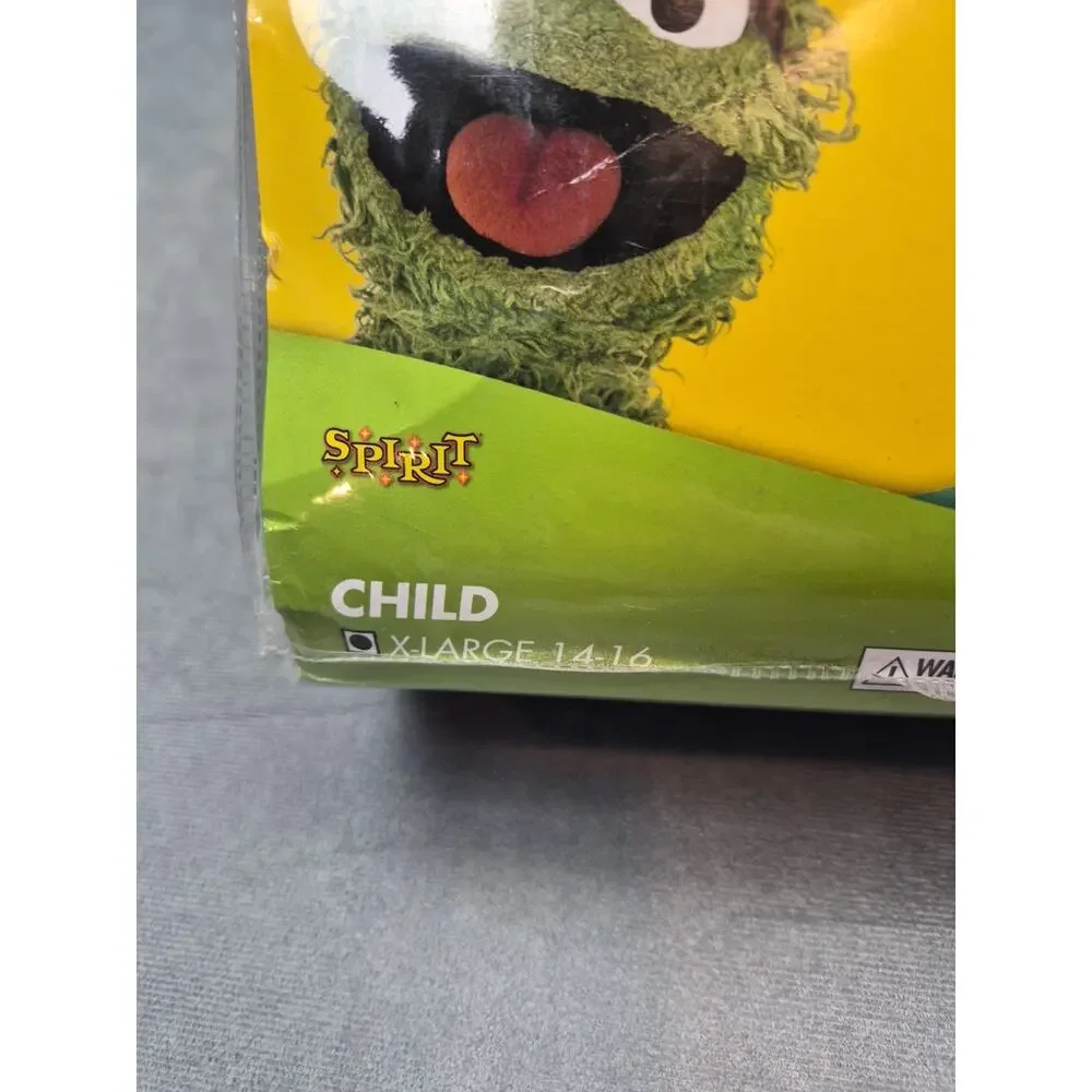 Spirit Halloween Oscar the Grouch Costume Halloween Cosplay Child XL 14-16 NEW - Picture 5 of 7
